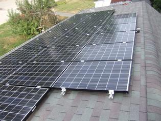 pitch roof solar panel installation